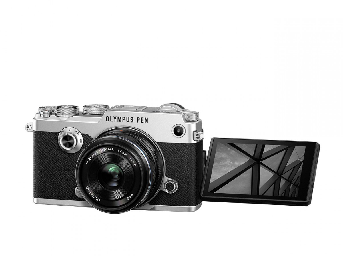 Olympus PEN F Front With Screen In Silver